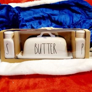 Rae Dunn BUTTER and Salt & Pepper Farmhouse Set